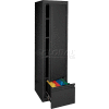 Sandusky System Series Storage Cabinet with File Drawer HADF171864 Single Door - 17x18x64, Black