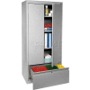 Sandusky System Series Storage Cabinet with File Drawer HADF301864 - 30x18x64, Gray