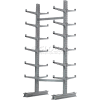 Cantilever Rack Double Sided, Starter Unit Medium Duty (1000 Series),72"W x 78"D 10'H, 7600 Lbs Cap