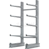 Global Industrial Single Sided Cantilever Rack Starter, 2" Lip, 48"Wx37"Dx96"H