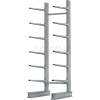 Cantilever Rack Single Sided, Starter Unit Extra Heavy Duty, 72"W x 49"D x 10'H,15800 Lbs. Capacity