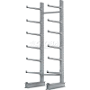 Cantilever Rack Single Sided, Starter Unit Extra Heavy Duty, 72"W x 49"D x 10'H, 15800 Lbs Capacity