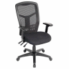 Interion® Mesh Office Chair With 23-1/2"H Back & Adjustable Arms, Fabric, Black