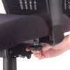 Armrest Width Adjustment on Web Mesh Highback Chair