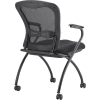Chairs | Mesh | Interion® Mesh Black Fabric Stacking Chair with Arms