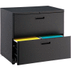 Interion® 30" 2-Drawer Lateral File Cabinet, Charcoal