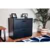Interion® 30" Lateral File Cabinet 2 Drawer Charcoal