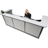 Interion® U-Shaped Reception Station w/Raceway 124"W x 44"D x 46"H Gray Counter Gray Panel
