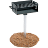 Rotating Pedestal Grill With 3-1/2" Dia. Post(300 Sq. In. Cooking Surface)