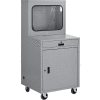 Global Industrial Deluxe LCD Industrial Computer Cabinet, Dark Gray, Unassembled