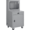 Global Industrial™ Deluxe LCD Industrial Computer Cabinet, Dark Gray, Assembled