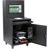 Global Industrial™ Deluxe LCD Industrial Computer Cabinet, Black, Assembled