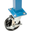 Global Industrial 5" Phenolic Swivel Casters with Brakes Blue - Set of 4