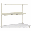 Steel Riser Shelf W/ 3 Outlets, 48"W x 12"D, Tan