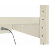 Cantilever Brackets Allow Easy Height Adjustments for Steel Shelf with Electrical Outlet 