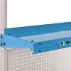 Global Industrial&#153; Cantilever Upper Steel Shelf with 3 Duplex Electrical Outlets 72"W - Blue