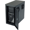 Global Industrial™ CPU Side Cabinet with Front/Rear Doors and 2 Exhaust Fans - Black