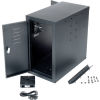 Computer CPU Side Cabinet with Front/Rear Doors and 2 Exhaust Fans - Black
																			