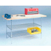 Global Industrial™ Wire Stationary Workbench w/ Maple Square Edge Top, 60"W x 30"D, Gray