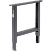 Global Industrial Adjustable Height Steel C-Channel Leg For Workbench, 30"D, Black, Each