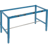 72"W x 30"D Steel Square Tubular Height Adjustable Production Workbench Frame with Electric - Blue
