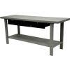 Homak Automotive Steel Workbench, 3 Drawers, 78-3/4"W x 25-1/2"D, Gray