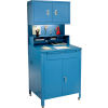Shop Desk w Lower Cabinet and Pigeonhole Compartments w Upper Cabinet 34-1/2inW x 30inD x 80inH
																			