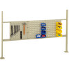 Global Industrial 18" Pegboard & 36" Louver Panel Kit, 54"W, Tan