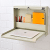 Global Industrial Wall Mounted Fold Down Shop Desk, 20"W x 3-3/8"D, Tan
