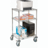 Nexel 3-Shelf Mobile Wire Printer Stand, 24"W x 18"D x 39"H, Chrome
