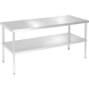Aero Manufacturing Workbench W/Undershelf, 14 Ga. 304 Series Stainless, 96"W x 30"D
