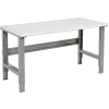 Global Industrial™ 60x30 Adjustable Height Workbench C-Channel Leg - ESD Safety Edge - Gray