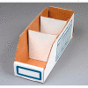 Corrugated Cardboard Divider for Shelf Bin 2"W, White - Pkg Qty 250