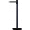 Tensabarrier® Retractable Belt Barrier, 40" Black Post, 7-1/2' Black/White Belt