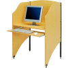 Interion® Privacy Study Carrel, Teak