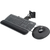 Global Industrial Flip Up Keyboard & Mouse Tray, 18"W, Black