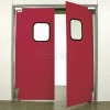 Aleco® 6'0" x 7'0" Twin Panel Light Duty Red Impact Door 431107