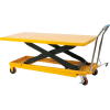 Wesco® Long Deck Mobile Scissor Lift 273261 with Oversized 63 x 32 Table Top 1100 Lb.