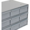 Full Width Drawer Pulls on Steel Drawer Parts Storage Cabinet