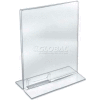 Global Approved 252040 Vertical Double Sided Stand Up Sign Holder, 8.5" x 11"