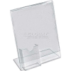 Global Approved 252055 Slanted L-Shaped Sign Holder W/ Brochure Holder, 8.5" x 11"