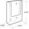 Global Approved 252112 Single Pocket Tri-Fold Wall Mount Brochure Holder 4.125" x 6.25"