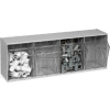 Quantum Tip Out Storage Bin QTB304 - 4 Compartments Gray