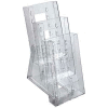 Global Approved 252303 3-Tier Tri-Fold Size Countertop Brochure Holder, 4.5" x 11.75"