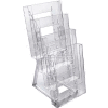 Global Approved 252307 4-Tier Bi-Fold Size Countertop Brochure Holder, 6.25" x 13.25"
