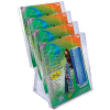 Global Approved 252311 4-Tier Letter Size Countertop Brochure Holder, 9" x 16.5"
