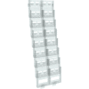 Global Approved 252325 16-Pocket Letter Size Wall Mount Display, 19" x 51.75", Acrylic ,1 Piece