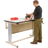 Pro-Line 60 X 30 EL6030PL-H11 Ergoline Hand Crank Height Adjustable Workbench Plastic Laminate Top