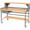 Built-Rite Steel Riser W/ Shop Top Square Edge, 60"W x 12"D, Gray