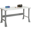 Global Industrial™ Flared Leg Workbench w/ ESD Square Edge Top, 60"W x 30"D, Gray